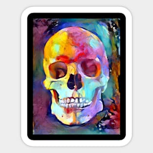 The skull of an artist, skull art Sticker